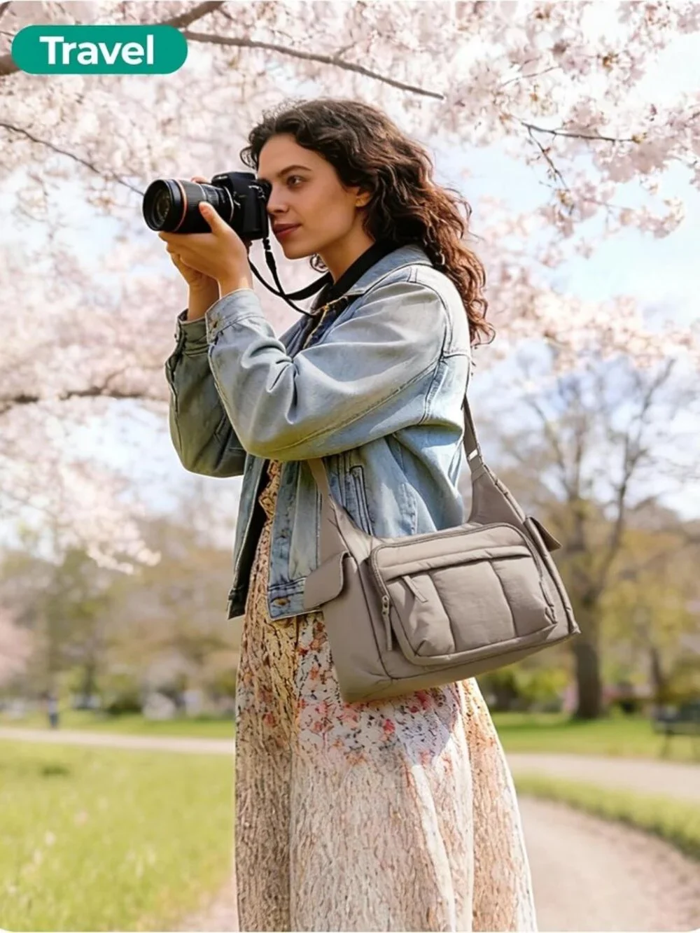 Stylish 2-in-1 Puffy Camera Bag & Everyday Shoulder Bag for Photographers
